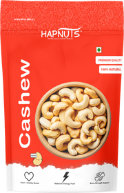 HAPNUTS Premium Cashew Nuts 250gx4 (1KG) | Whole, Creamy & Crunchy Kaju | Healthy Dry Fruit Snack | Rich in Protein & Antioxidants
