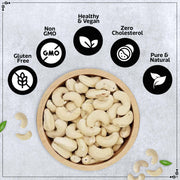 HAPNUTS Premium Cashew Nuts 250gx4 (1KG) | Whole, Creamy & Crunchy Kaju | Healthy Dry Fruit Snack | Rich in Protein & Antioxidants