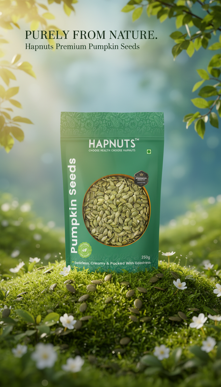 Hapnuts Premium Pumpkin Seeds 250g | 100% Natural & Crunchy | Protein & Fiber Rich Superfood