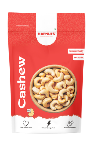 HAPNUTS Premium Cashew Nuts 250gx4 (1KG) | Whole, Creamy & Crunchy Kaju | Healthy Dry Fruit Snack | Rich in Protein & Antioxidants